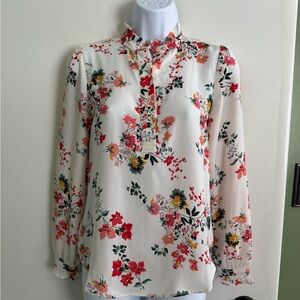 LOFT Multicolor Floral Blouse